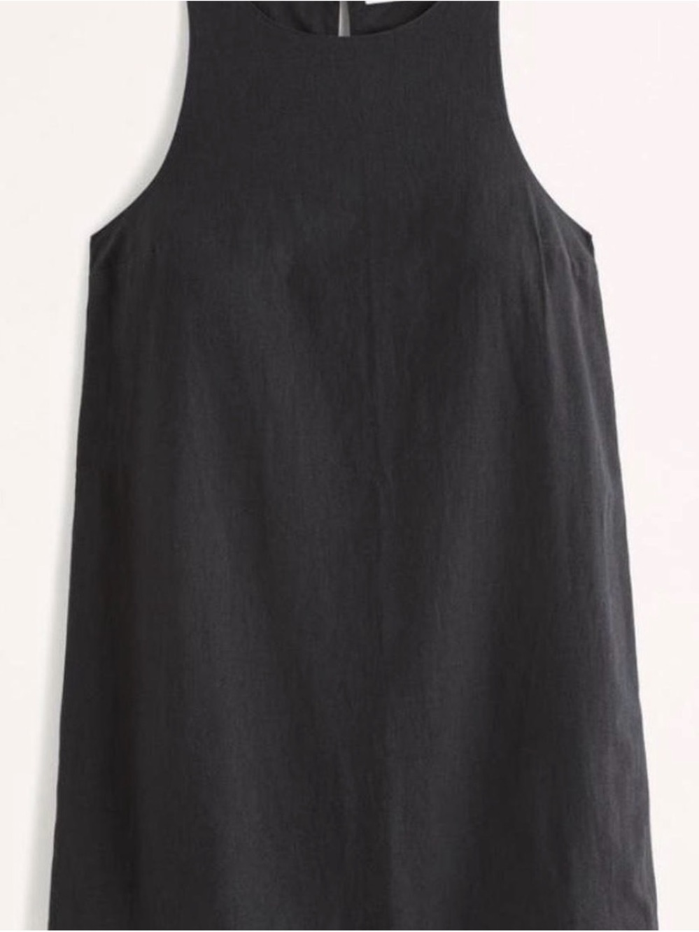 Abercrombie Black Sleeveless A-Line a Linen Dress